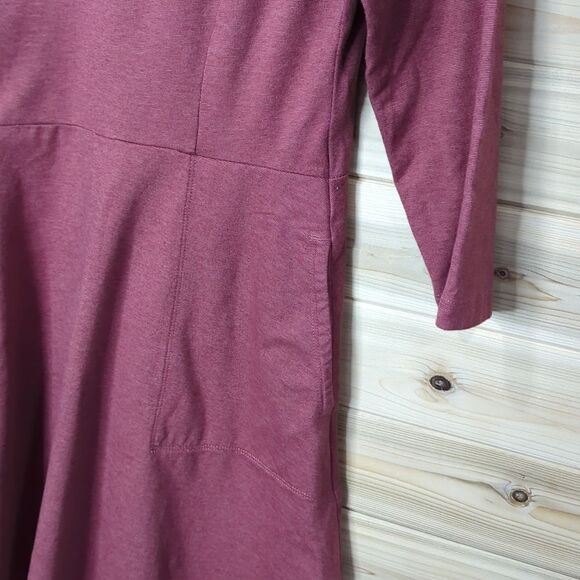 Toad&Co Dress Womens Small Rusty Red Knee Length Faro Dress - Picture 3 of 10